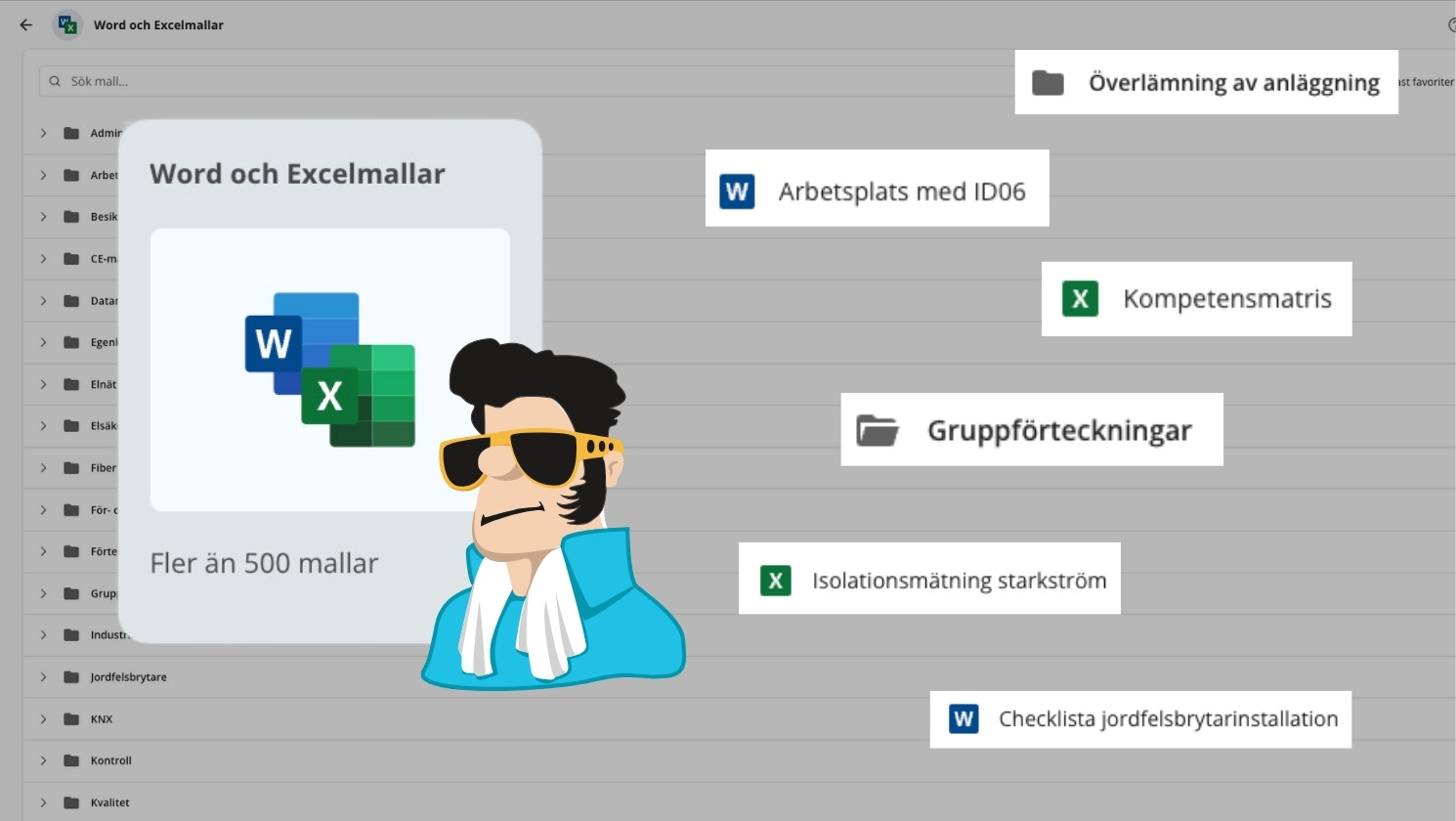 EL-VIS Word och excel – Mallar för Elbranschen