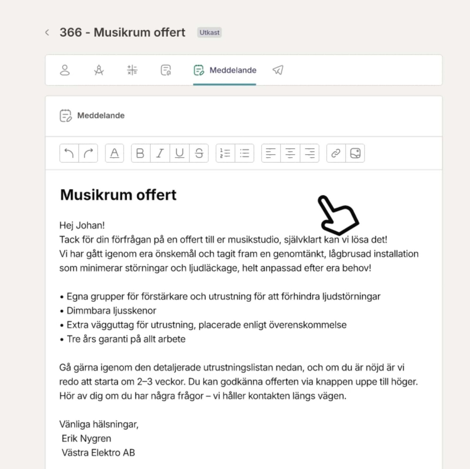 AI-funktioner för snabbare offerter