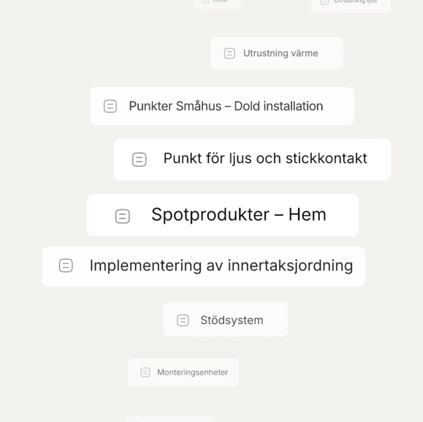 Skapa paket och kategorisera